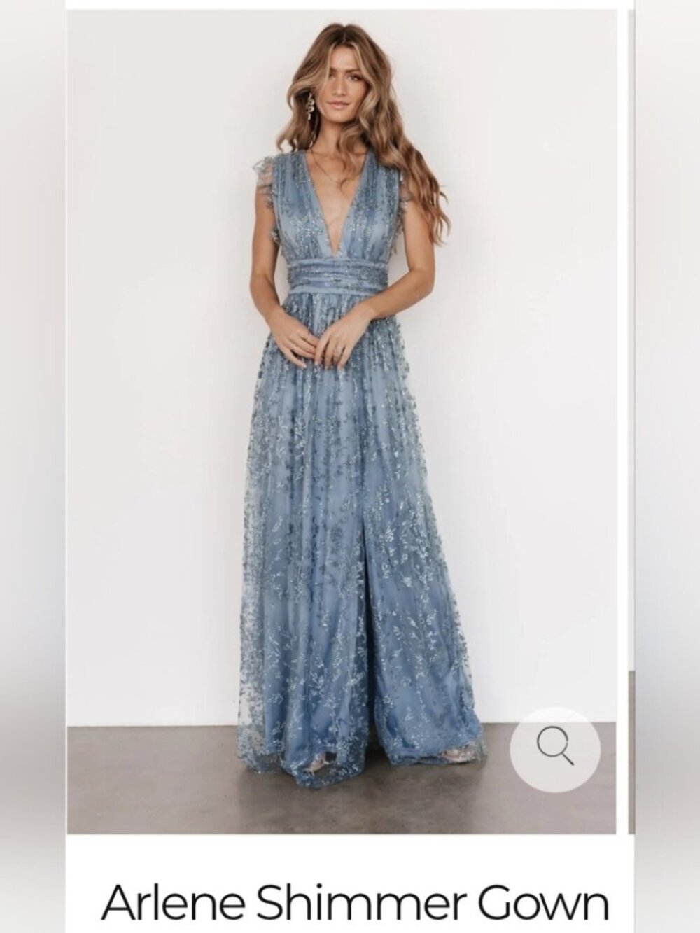 Arlene Shimmer Gown Winter Blue size 14 Never worn Mother of bride/groom - Picture 1 of 2
